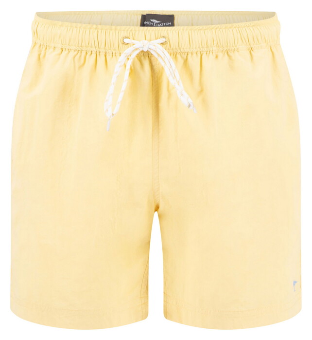 Fynch-Hatton Solid Color Drawstring Swim Short Pale Yellow