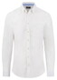 Fynch-Hatton Solid Color Essential Dobby Button-Down Overhemd Wit