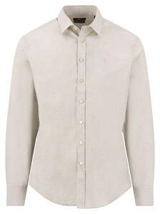 Fynch-Hatton Solid Color Essential Poplin Overhemd Cement