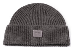 Fynch-Hatton Solid Color Knit Beanie Muts Charcoal