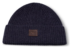 Fynch-Hatton Solid Color Knit Beanie Muts Navy