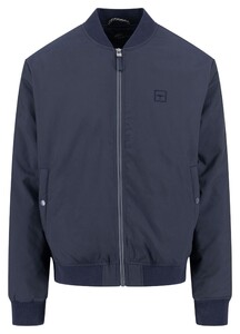 Fynch-Hatton Solid Color Lightweight College Collar Blouson Dark Navy