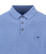 Fynch-Hatton Solid Color Longsleeve Superfine 3-Ply Cotton Polo Crystal Blue