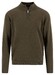 Fynch-Hatton Solid Color Luxury Cashmere Troyer Zip Trui Donker Khaki