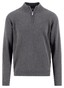 Fynch-Hatton Solid Color Luxury Cashmere Troyer Zip Trui Steel