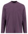 Fynch-Hatton Solid Color Mock Neck Cotton Interlock T-Shirt Aubergine