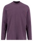 Fynch-Hatton Solid Color Mock Neck Cotton Interlock T-Shirt Aubergine