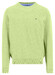 Fynch-Hatton Solid Color O-Neck Superfine Cotton Pullover Pear