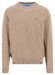 Fynch-Hatton Solid Color O-Neck Superfine Cotton Pullover Taupe