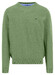 Fynch-Hatton Solid Color O-Neck Superfine Cotton Trui Avocado