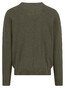 Fynch-Hatton Solid Color O-Neck Superfine Cotton Trui Donker Khaki