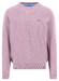 Fynch-Hatton Solid Color O-Neck Superfine Cotton Trui Magnolia