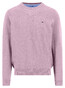 Fynch-Hatton Solid Color O-Neck Superfine Cotton Trui Magnolia