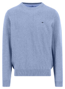 Fynch-Hatton Solid Color O-Neck Superfine Cotton Trui New Breeze