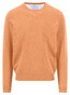 Fynch-Hatton Solid Color O-Neck Superfine Cotton Trui Tangerine