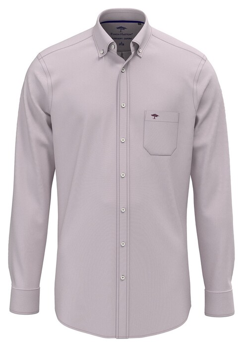 Fynch-Hatton Solid Color Oxford Button-Down Overhemd Deep Merlot