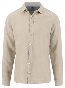 Fynch-Hatton Solid Color Premium Linen Shirt Sand