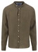 Fynch-Hatton Solid Color Premium Linen Stand-Up Collar Shirt Dark Khaki