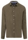 Fynch-Hatton Solid Color Premium Linnen Overhemd Donker Khaki