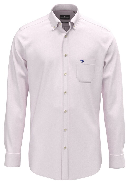 Fynch-Hatton Solid Color Premium Washed Oxford Button-Down Overhemd Magnolia
