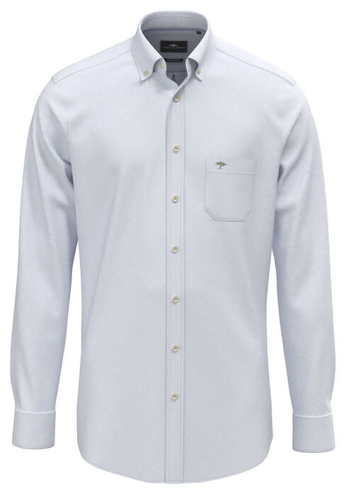 Fynch-Hatton Solid Color Premium Washed Oxford Button-Down Overhemd New Breeze