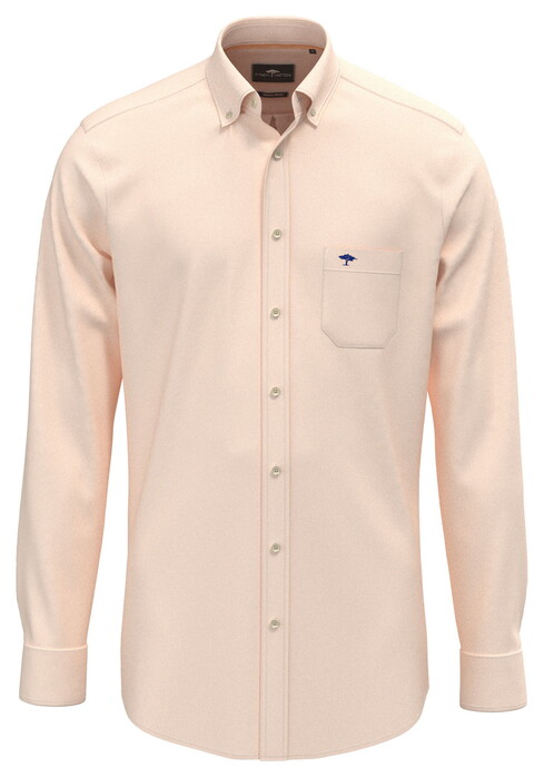 Fynch-Hatton Solid Color Premium Washed Oxford Button-Down Overhemd Tangerine