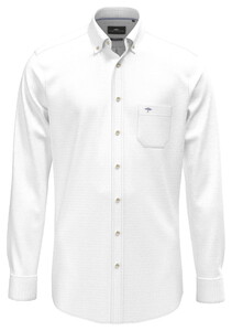 Fynch-Hatton Solid Color Premium Washed Oxford Button-Down Shirt White