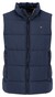 Fynch-Hatton Solid Color Puffer Vest High Zip Collar Body-Warmer Dark Navy