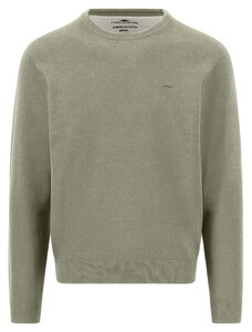 Fynch-Hatton Solid Color Round Neck Superfine 3-Ply Cotton Trui Clay