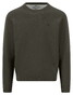 Fynch-Hatton Solid Color Round Neck Superfine 3-Ply Cotton Trui Cypress