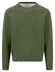 Fynch-Hatton Solid Color Round Neck Superfine 3-Ply Cotton Trui Moss