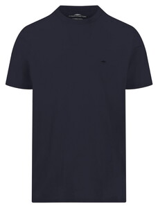Fynch-Hatton Solid Color Sanforized Cotton T-Shirt Navy