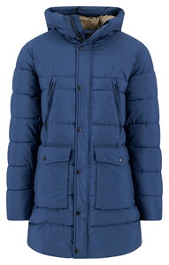 Fynch-Hatton Solid Color Stand-Up Collar Puffer Coat Jas Misty Blue