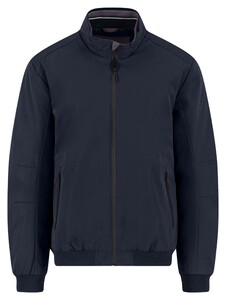 Fynch-Hatton Solid Color Stand-Up Zip Collar Blouson Dark Navy