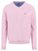 Fynch-Hatton Solid Color Superfine 3-Ply Cotton V-Neck Trui Magnolia