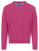 Fynch-Hatton Solid Color Superfine 3-Ply Cotton V-Neck Trui Malaga