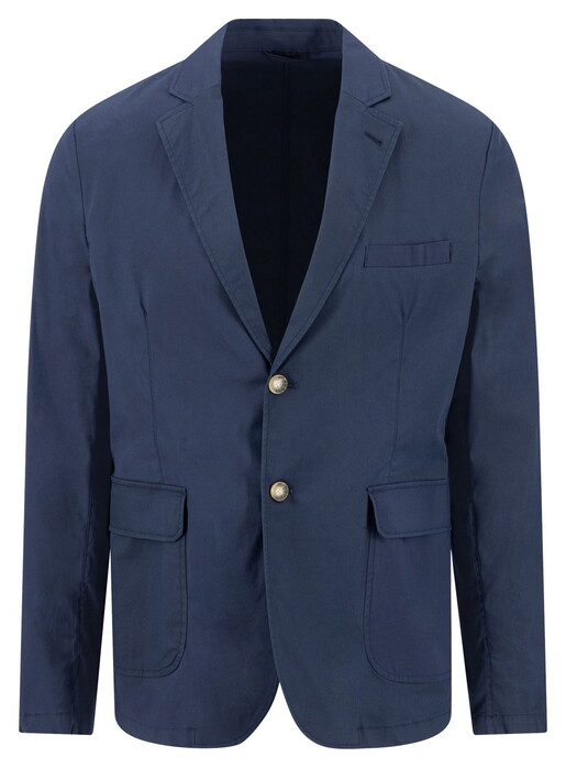 Fynch-Hatton Solid Color Travel Lightweight Blazer Dark Navy