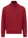 Fynch-Hatton Solid Color Troyer Zip Superfine Cotton Trui Brick