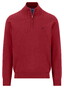 Fynch-Hatton Solid Color Troyer Zip Superfine Cotton Trui Brick