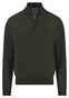 Fynch-Hatton Solid Color Troyer Zip Superfine Cotton Trui Cypress