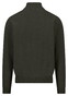 Fynch-Hatton Solid Color Troyer Zip Superfine Cotton Trui Cypress