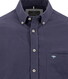 Fynch-Hatton Solid Color Winter Oxford Button-Down Overhemd Navy