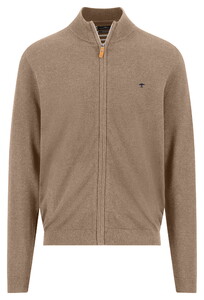 Fynch-Hatton Solid Color Zip Air Cotton Vest Taupe