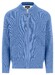 Fynch-Hatton Stand-Up Zip Collar Supersoft Subtle Texture Cotton Vest Crystal Blue