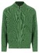 Fynch-Hatton Stand-Up Zip Collar Supersoft Subtle Texture Cotton Vest Dark Leaf