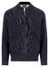 Fynch-Hatton Stand-Up Zip Collar Supersoft Subtle Texture Cotton Vest Navy