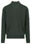 Fynch-Hatton Stand-Up Zip Collar Uni Color Superfine Cotton Knit Cardigan Dark Ivy
