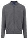 Fynch-Hatton Stand-Up Zip Collar Uni Color Superfine Cotton Knit Cardigan Steel