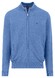 Fynch-Hatton Stand-Up Zip Collar Uni Color Superfine Cotton Knit Vest Crystal Blue