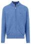Fynch-Hatton Stand-Up Zip Collar Uni Color Superfine Cotton Knit Vest Crystal Blue